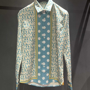 유럽 다바민 도트 긴팔셔츠